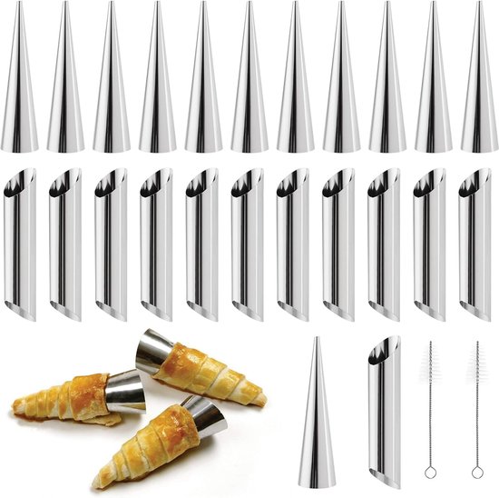 roestvrij stalen cannoli-buisjesvormen, anti-aanbak-bakbuizen roestvrij stalen cannoli-buisjesvormen, anti-aanbak-bakbuizen