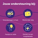 Illustraties van veranderingen in huis, weekend weg, feestje en visite, herstel na hospitalisatie met FELIWAY.