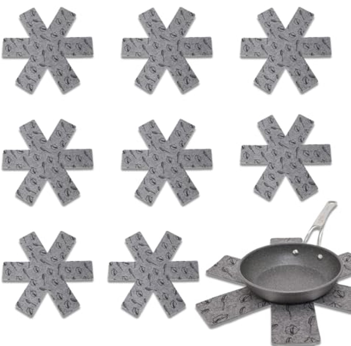 Pannenscheider set van 8 – Bescherming voor potten en pannen