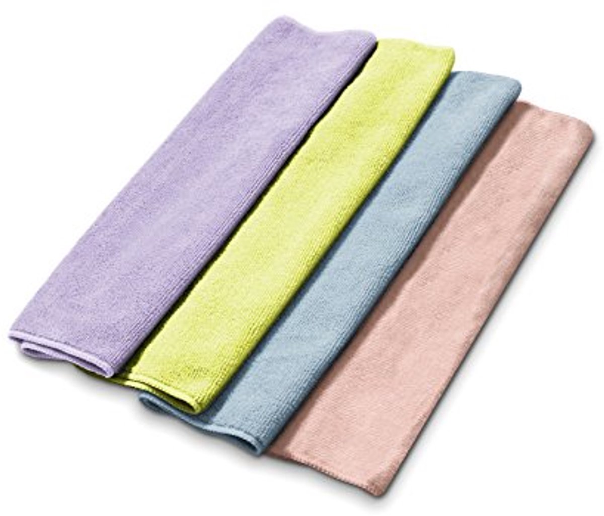 Microvezeldoeken Set van 4 - Sneldrogend, Super Absorberend, Wasbaar, Groen en Paars