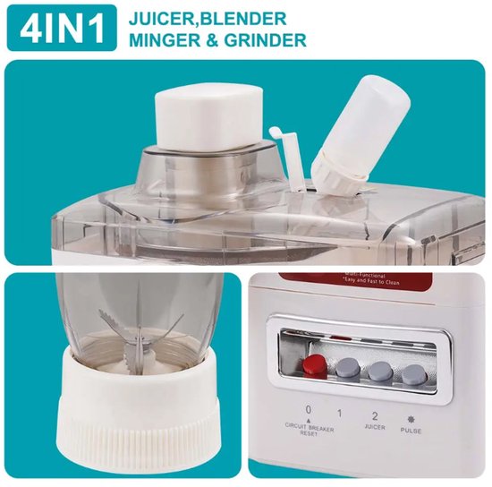 Winning Star 4-in-1 Mixer - 350w Multifunctionele Oranje Juicer van Winn — afbeelding 3