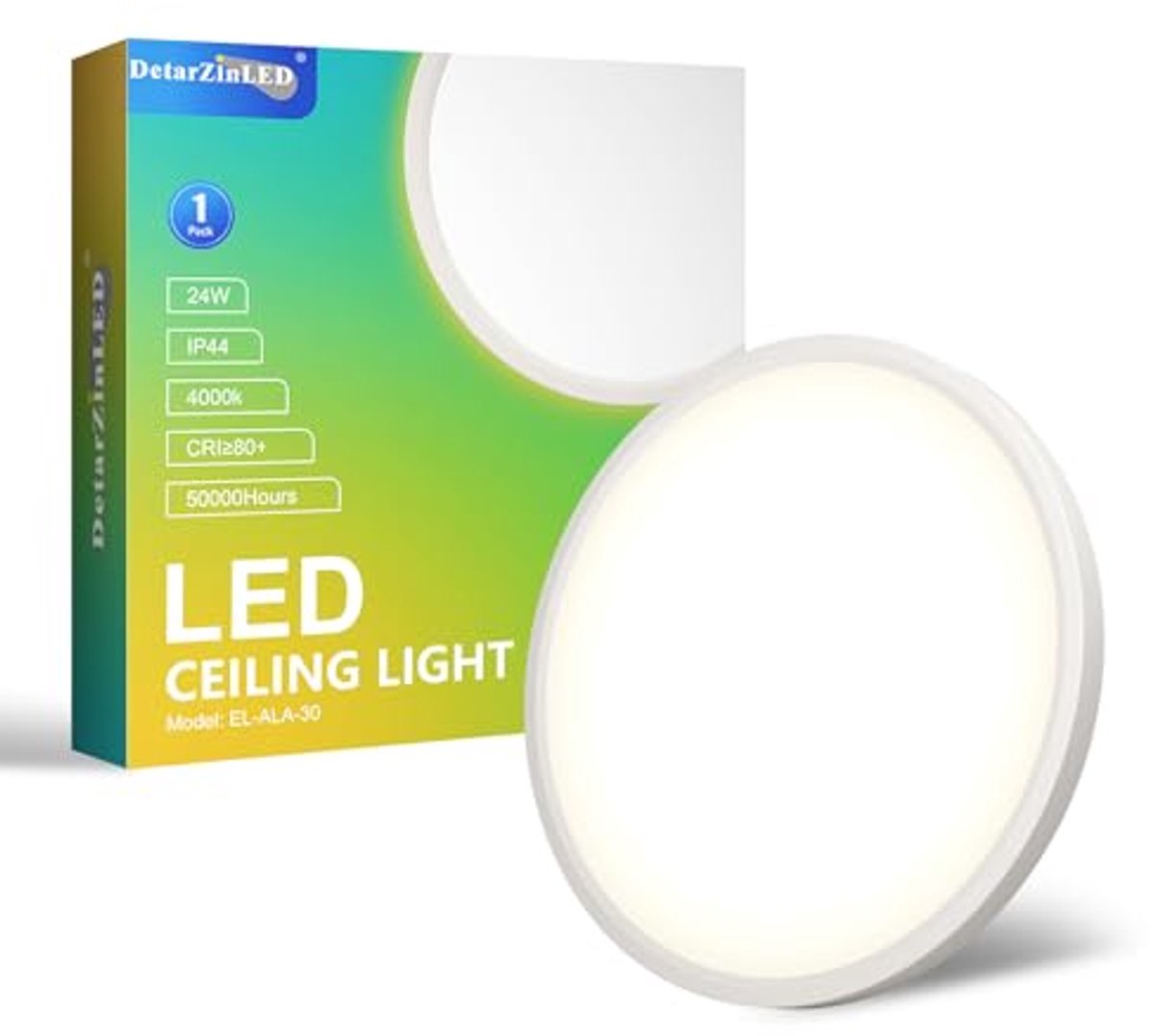 Ronde waterdichte LED plafondlamp 24W - moderne en platte design voor woonkamer, badkamer,