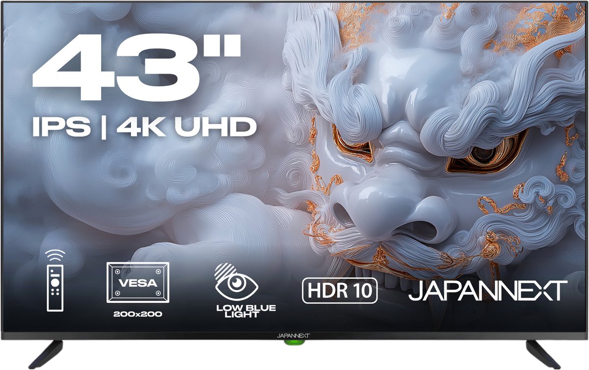 JAPANNEXT Monitor Groot Formaat 43" IPS 4K UHD (3840x2160) | JN-i432TUR