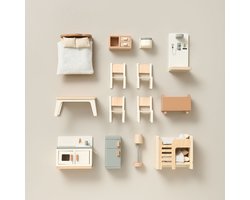 Petite Amélie Poppenhuis meubels van hout Campagne - 14 delige set