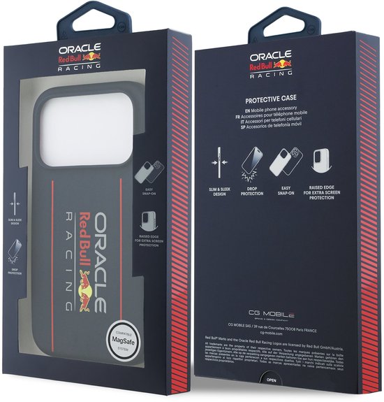 Red Bull Siliconen Hoesje Geschikt voor iPhone 17 Pro Max - Navy - MagSafe Compatibel - Vertical Logo Design - Schokbestendig van Merkloos — afbeelding 5