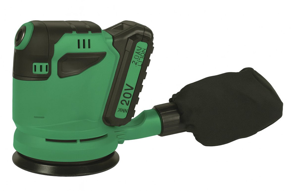 Snoerloze schuurmachine (20V, Ø125 mm, inclusief accu en stofzak)