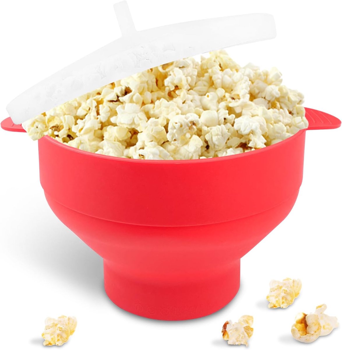 QTTVBTNA -Popcorn Kom Magnetron Siliconen – Herbruikbaar, Veiliger Deksel, Voor Gezonde Snack in Minuten