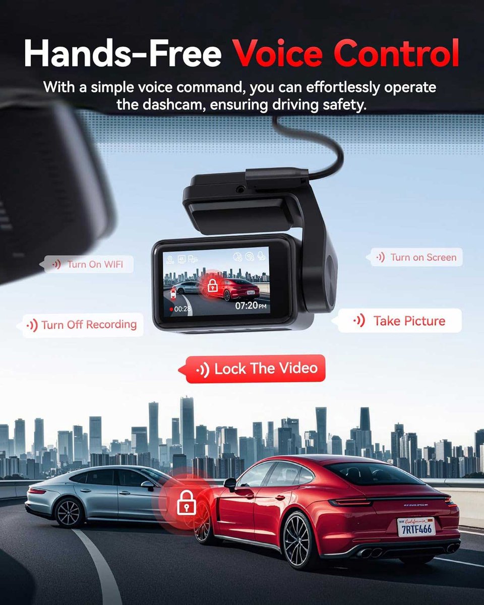Redtiger F4 Pro 4K Touch Wifi Gps 2CH 128gb dashcam - 2,2 inch touchscreen Lcd - 4K + Full HD resolutie - 128gb Micro SD kaart thumbnail 2