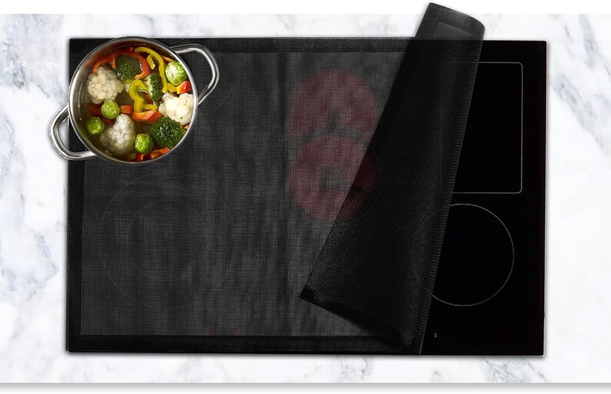 Grote Inductie Beschermmat - 52 x 78 cm - Kookplaat Cover - Inductieveld Silicone Bescherming Mat voor Inductiekookplaat - Inductie Hob Silicone Bescherming Mat - Kookplaat Bescherming