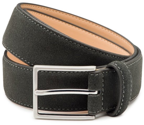 DTCH. FIT Ceintures Homme Nubuck Jaxx & Suede Bobby - Riem Taupe & Grijs - Ceinture Jeans & Pantalon - Taille ceinture 95cm - Longueur totale 110cm - 2 Pièces