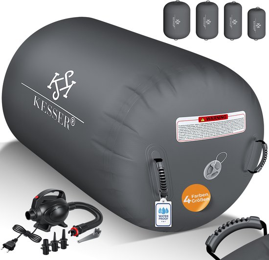 ALLPICK Opblaasbare gymnastiekmat, lengte 3/4 m trainingsmat, 10/20 cm hoge tumblingmat, dubbelzijdig ontwerp opblaasbaar voor gymnastiek, yoga & tumbling ALLPICK Opblaasbare gymnastiekmat, lengte 3/4 m trainingsmat, 10/20 cm hoge tumblingmat, dubbelzijdig ontwerp opblaasbaar voor gymnastiek, yoga & tumbling