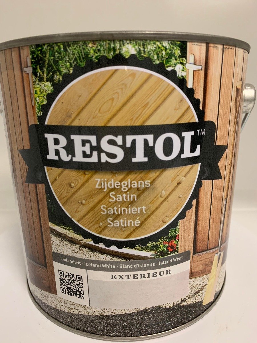 RESTOL Houtolie Zijdeglans Parelwit