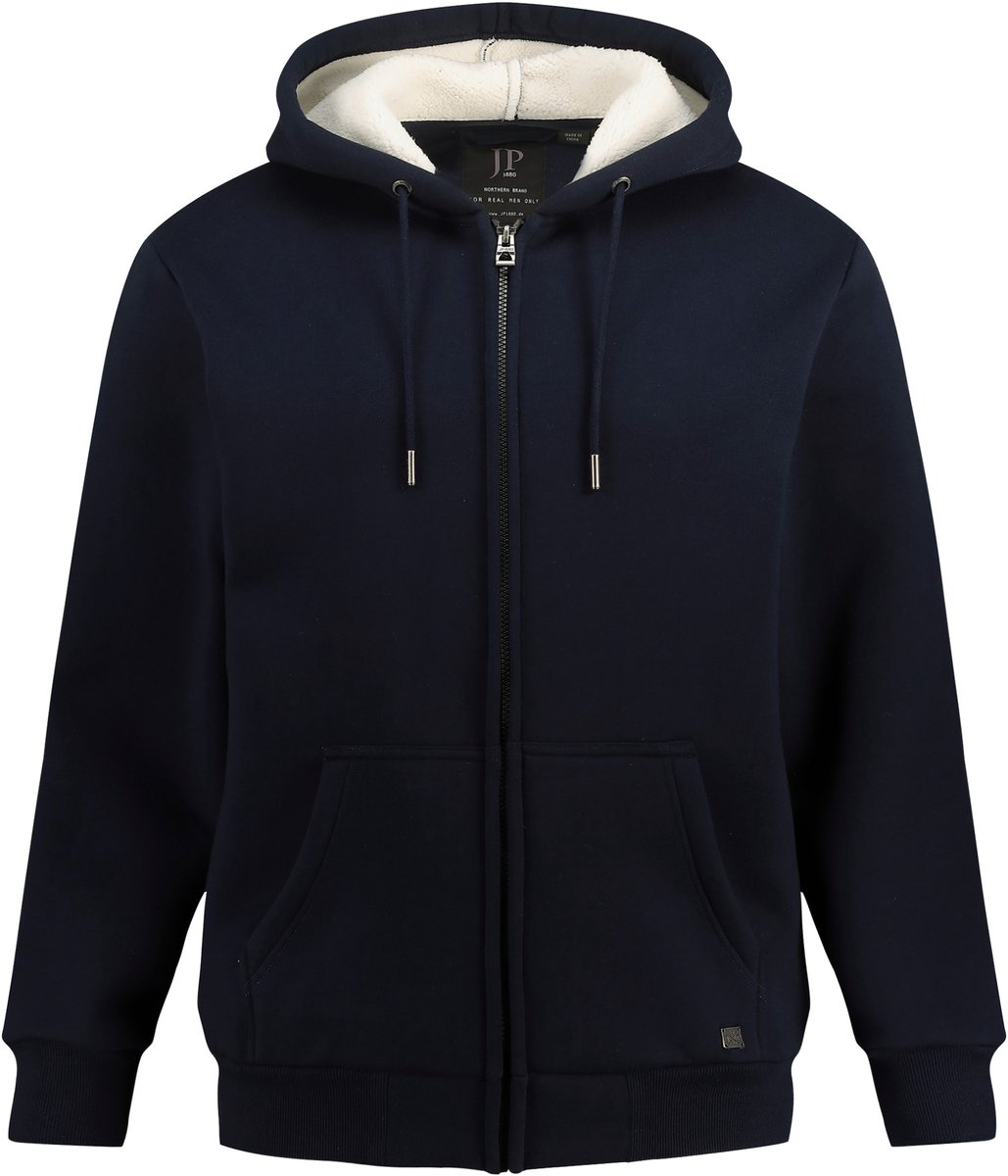 JP 1880 - Heren - JP 1880 hoodie-jack outdoor trainingsjasje capuchon rits - Donkermarine - Maat 4XL