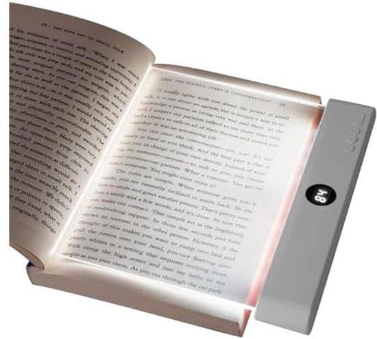 Platte boeklamp, bedboek LED leeslamp, boek leeslamp, beschermende leeslamp,...