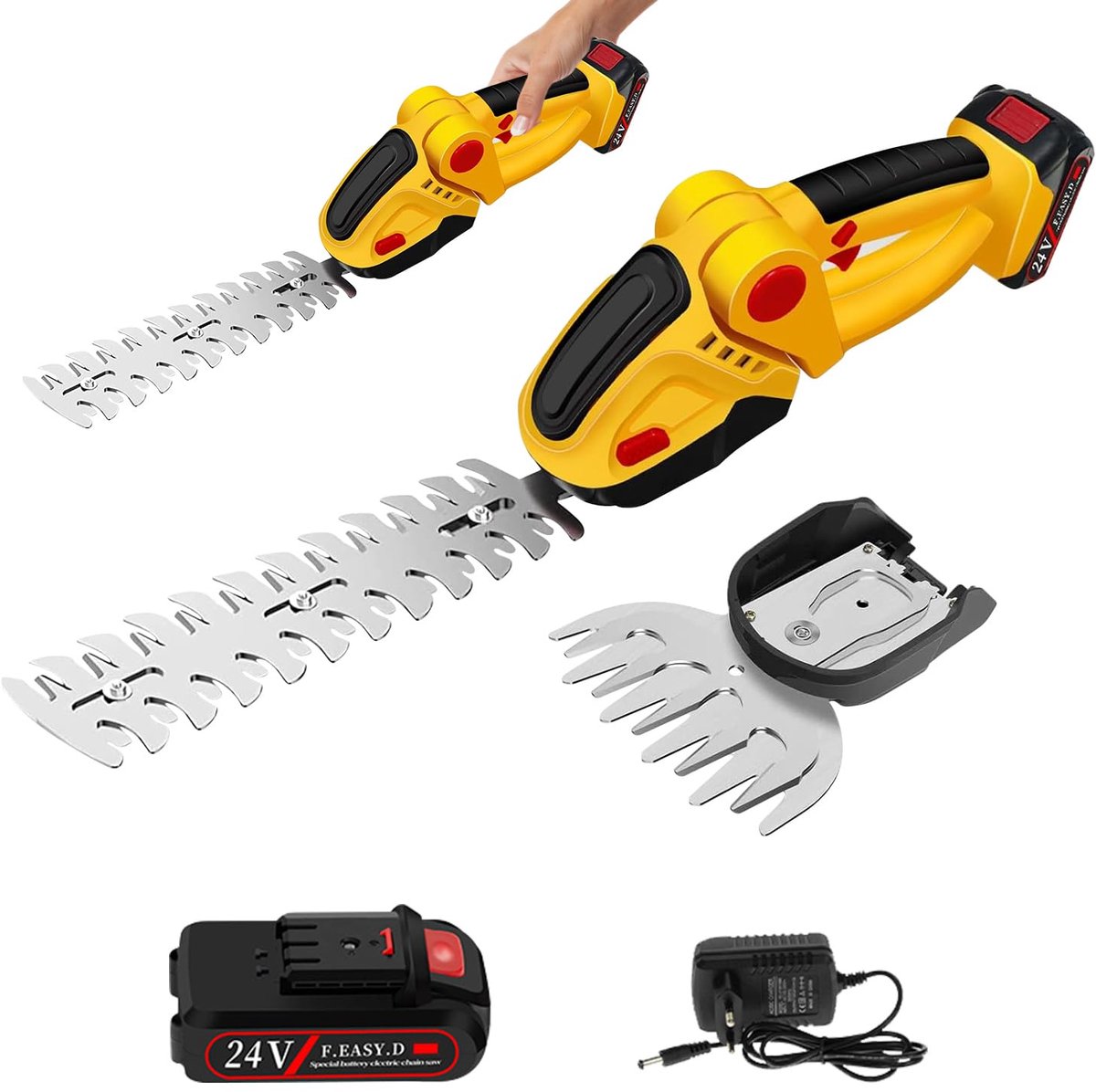 Accu-grasschaar 2-in-1 - Draadloos en lichtgewicht voor tuin gazon