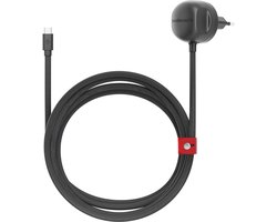 PowerCord Serie 30W USB-C Kabel – 30W Snellader en USB-C in één – Compatibel met alle USB-C-apparaten – Vlakke, duurzame kabel ontworpen om niet in de knoop te raken - Zwart