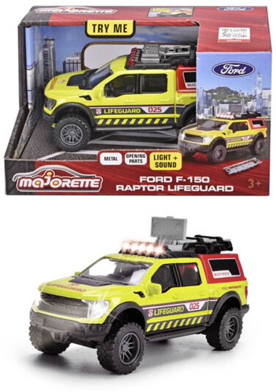 Majorette - Ford F 150 Raptor Lifeguard - Licht en geluid - Vanaf 3 ...