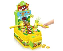 VATOS whack a mole Speelgoed - Mini Elektronische Arcade Slaan op de Bank Muntenspel - 2 Hamer Mol - Educatief Ontwikkelingsspelgoed -voor Peuters vanaf 3 jaar