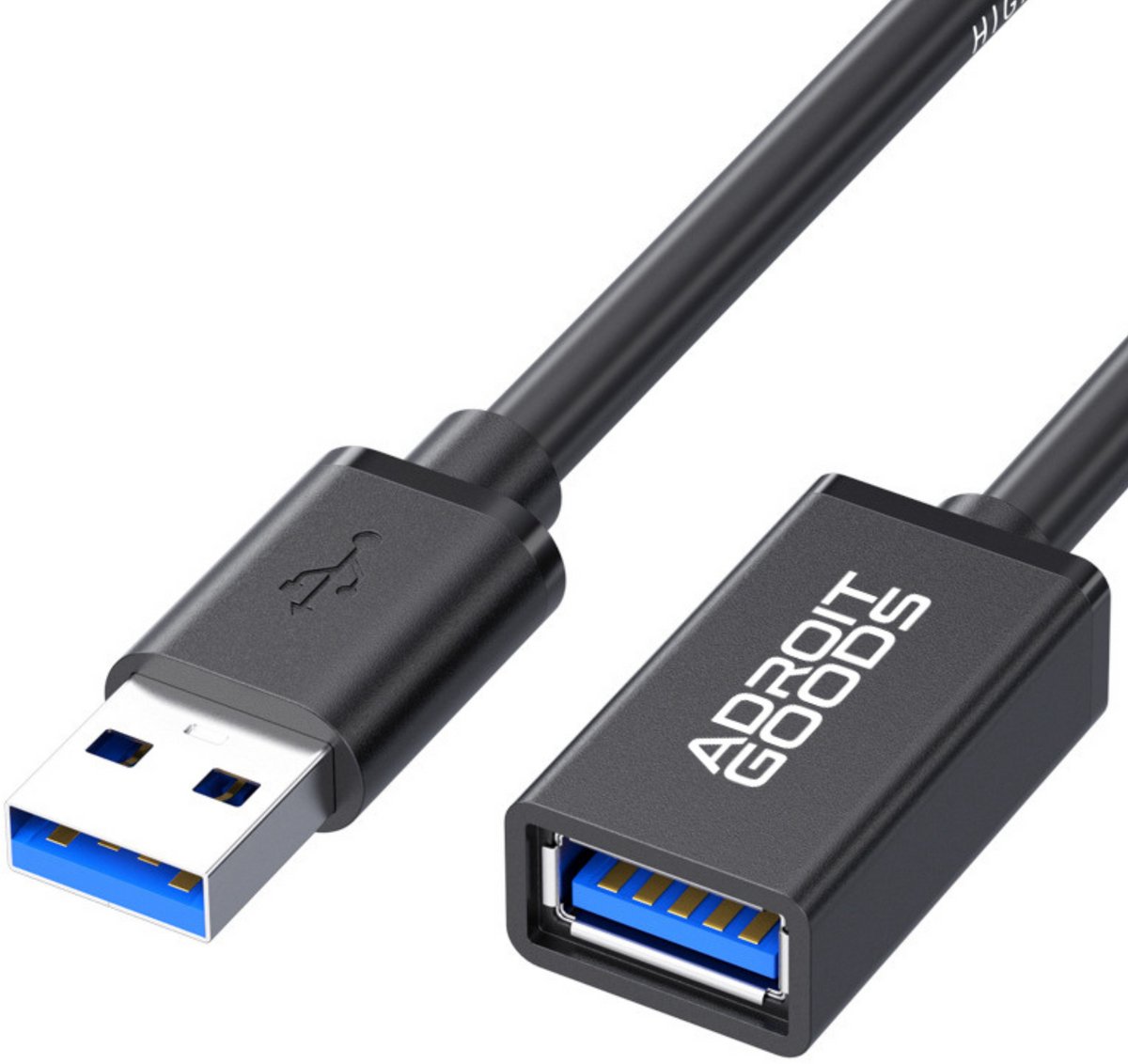 AdroitGoods USB 3.0 Verlengkabel Male to Female – 5m – Hoge Snelheid & Duurzaam