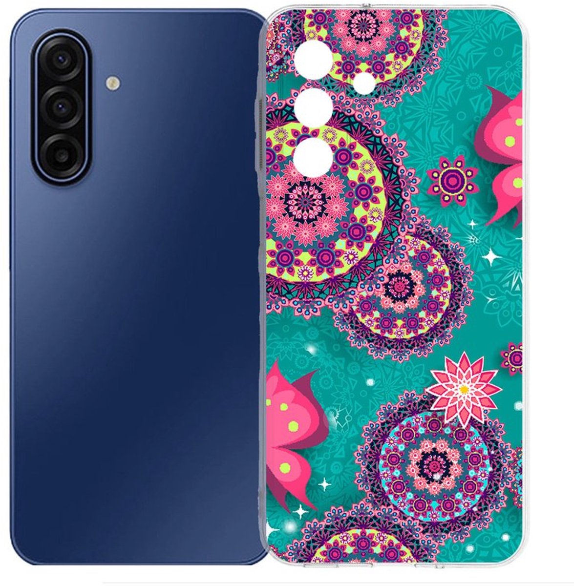 TPU Hoesje Samsung Galaxy A17 - Cirkels en Vlinders Backcover