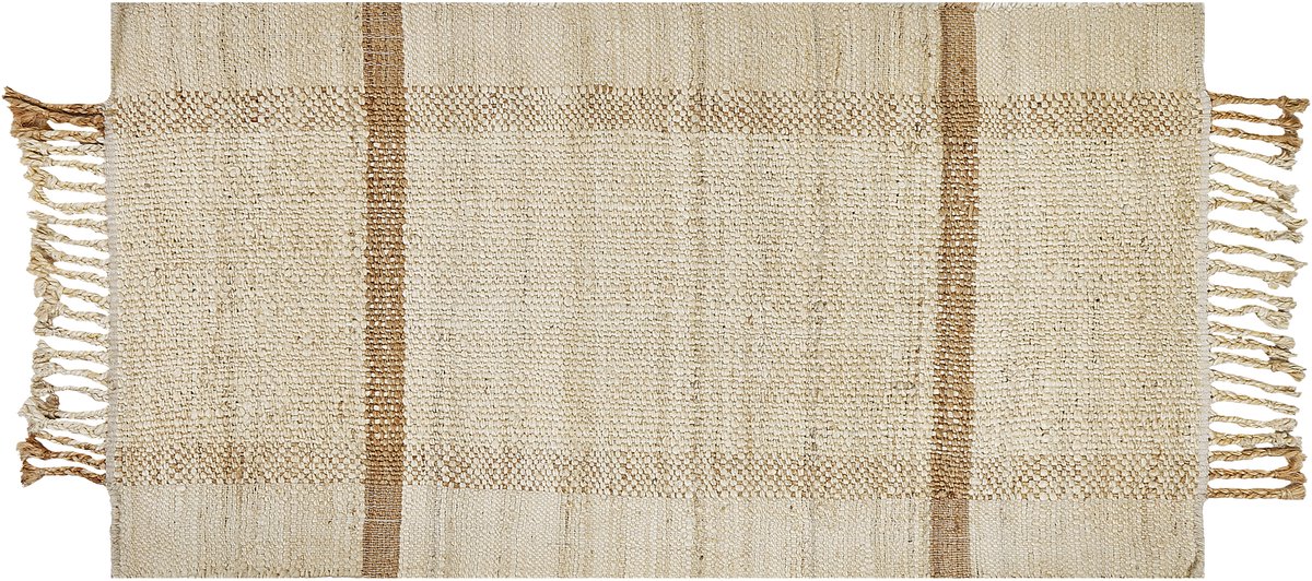 Beliani YELMEZ - Modern vloerkleed - Lichtbeige - 80 x 150 cm - Jute