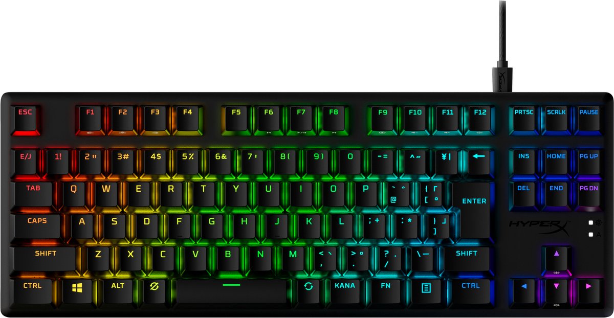 HyperX Alloy Origins Core PBT HX Red - Mechanisch Tenkeyless Gaming Toetsenbord met RGB & Duurzame PBT-Keycaps AZERTY FR Layout