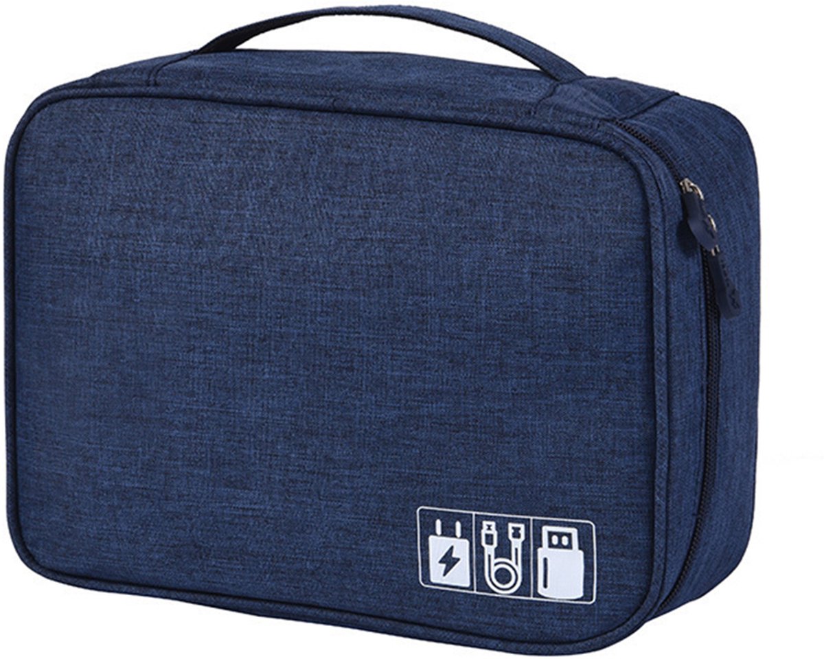 QTTVBTNA -Elektronische Tas – Universele Kabel Organizer voor Reizen en Thuis, Marineblauw