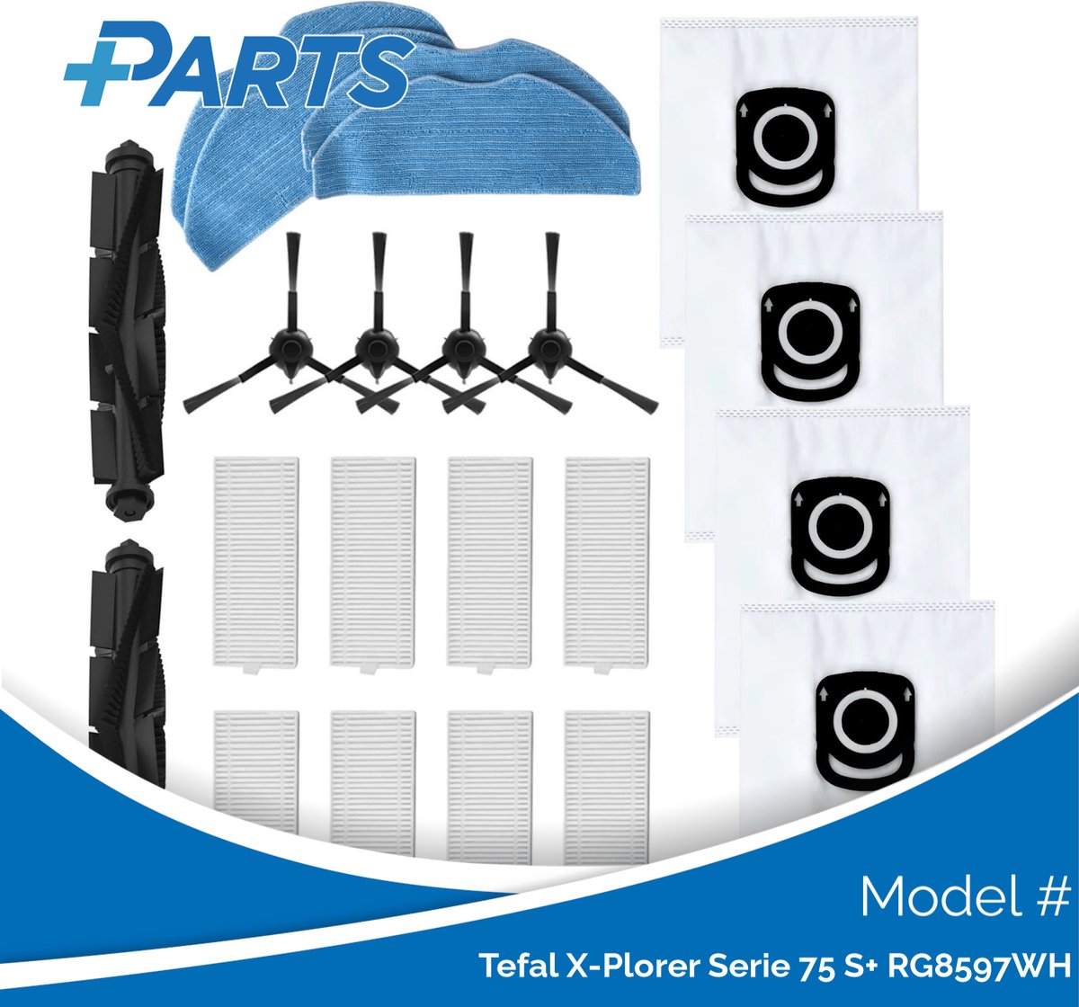 Tefal X-Plorer Serie 75 S+ RG8597WH Onderhoudsset (Plus.Parts® alternatief voor ZR185002)