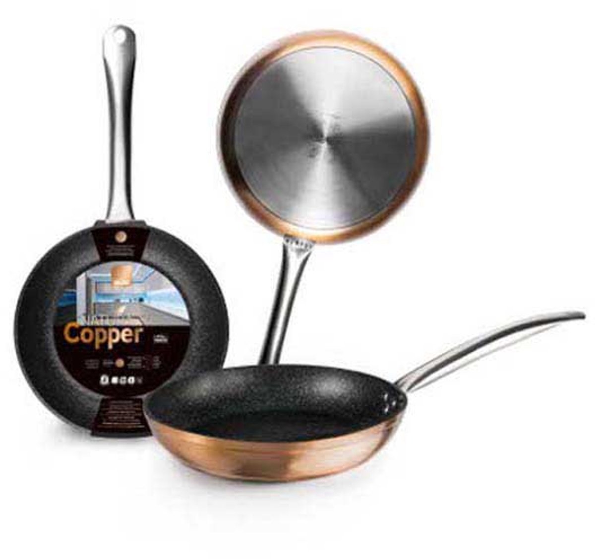 Ibili Natura Copper 16 Cm Koekenpan Zilver