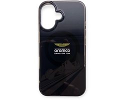 Aston Martin Back cover - iPhone 16 - Zwart - Magsafe - IML F1 Car