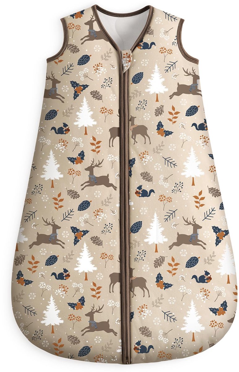 Ibenzoa® Comfortabele winterslaapzak voor baby's van 6 tot 12 maanden, katoen 2,5 TOG