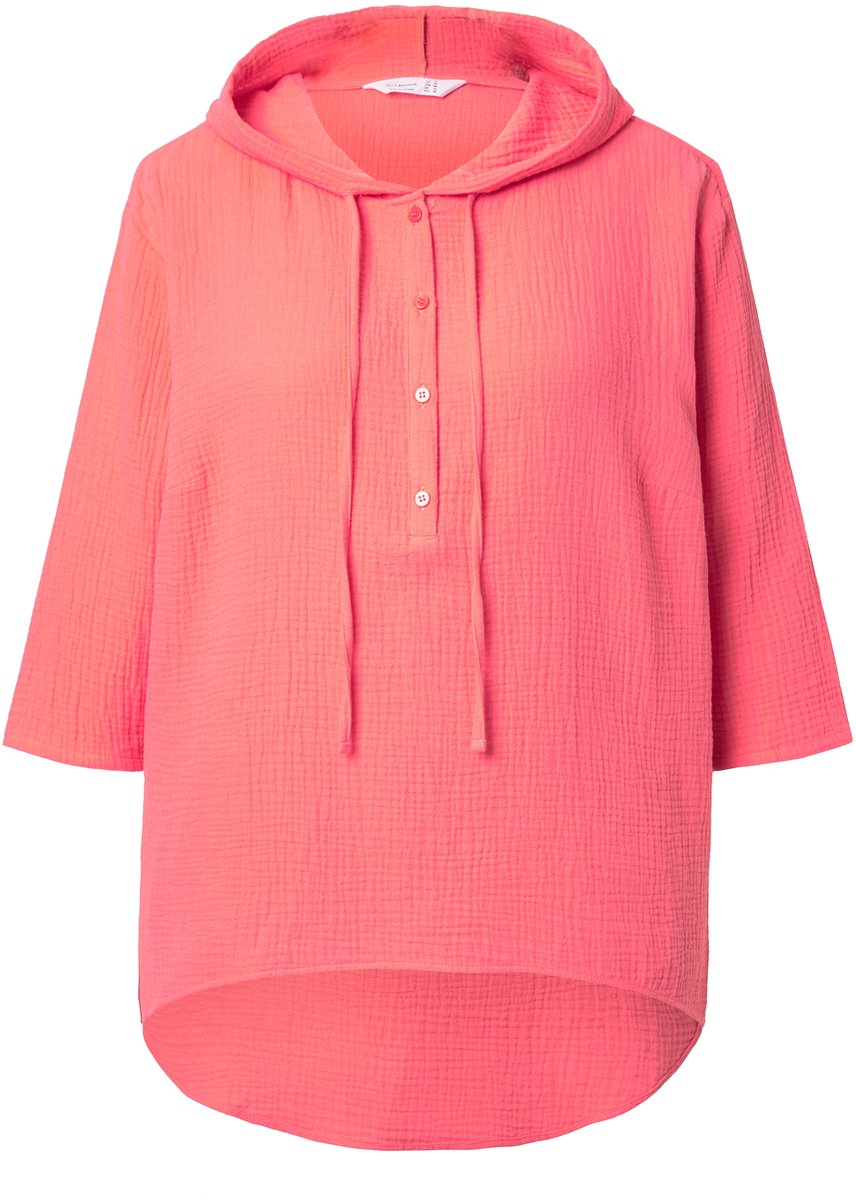 Angel of Style - Dames - Blouse A-lijn mousseline capuchon - Koraal - Maat 52