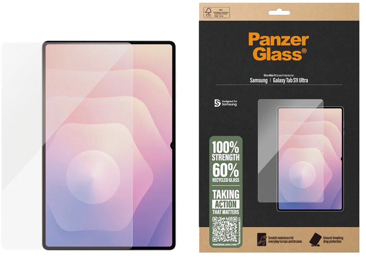 PanzerGlass Ultra Wide Fit Screenprotector geschikt voor Samsung Galaxy Tab S11 Ultra
