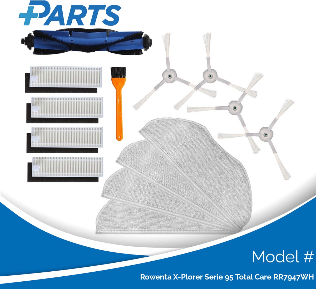 Plus.Parts Rowenta X-Plorer Serie 95 Total Care RR7947WH Onderhoudsset (Plus.Parts® alternatief voor ZR793000) Overig