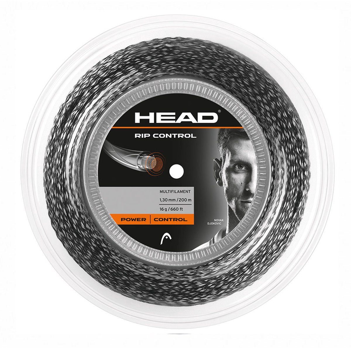 Head Racket Rip Control 200 M Tennisracketsnaar 1.25 mm Zwart