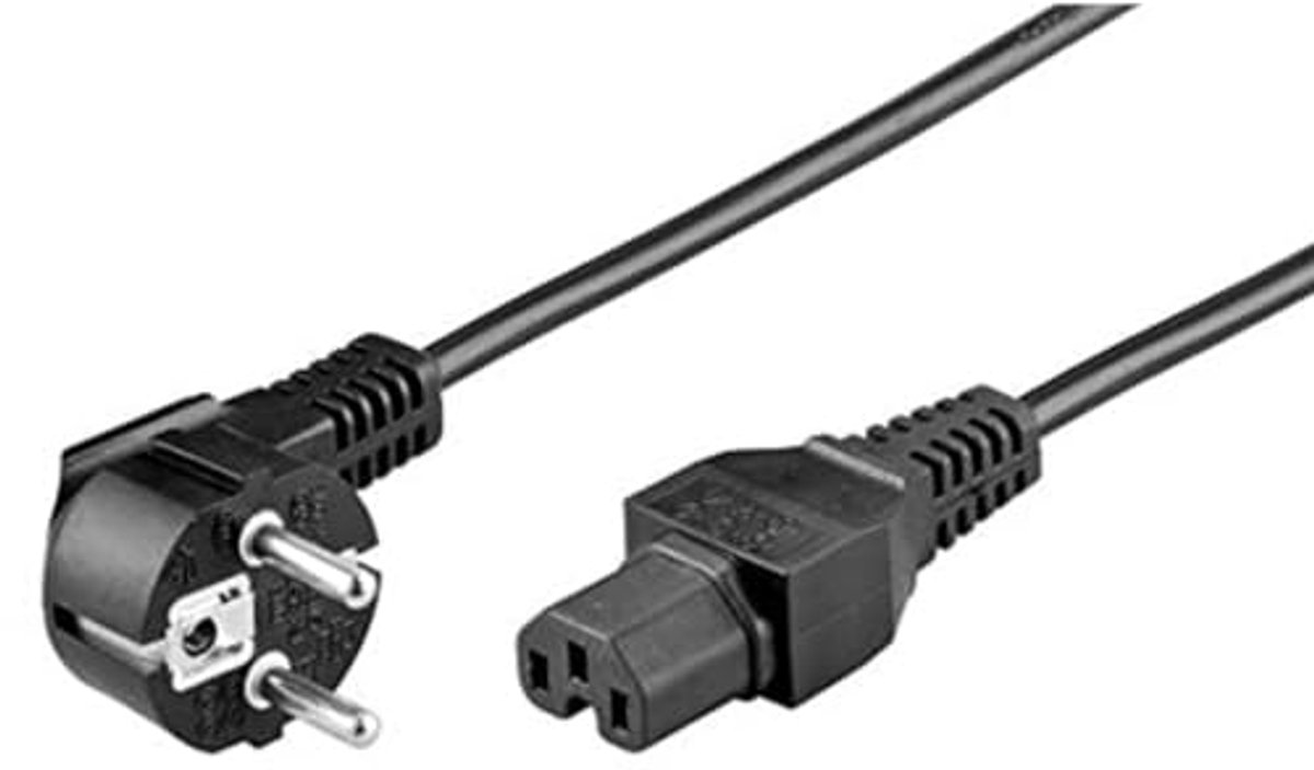 Kabel met C15-aansluiting 90° voor hoge temperaturen - 1,80 m