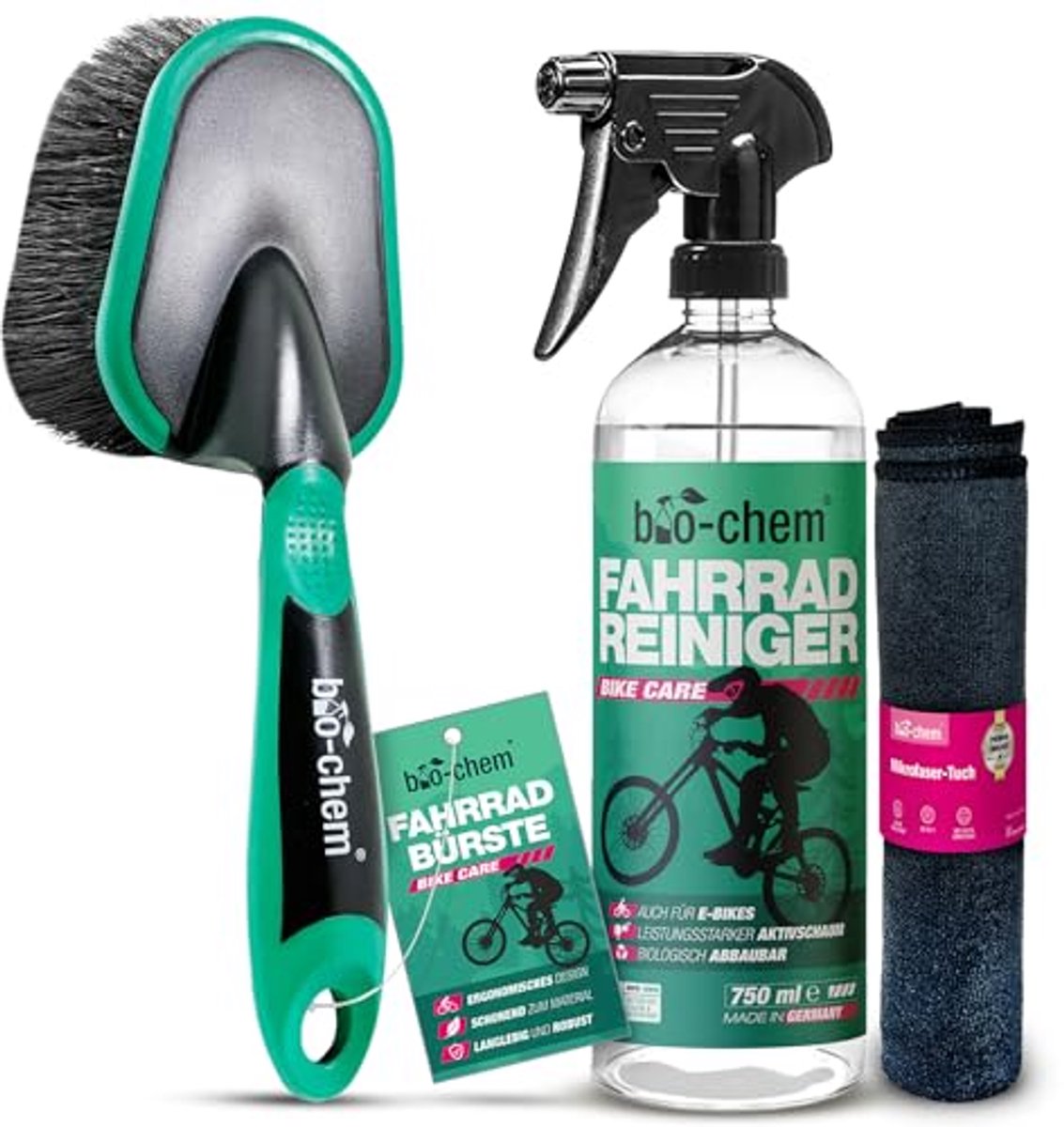 Fietsframe-reiniger 750ml met microvezeldoek en washandschoen - Roestwerende reiniger voor fietsen en e-bikes