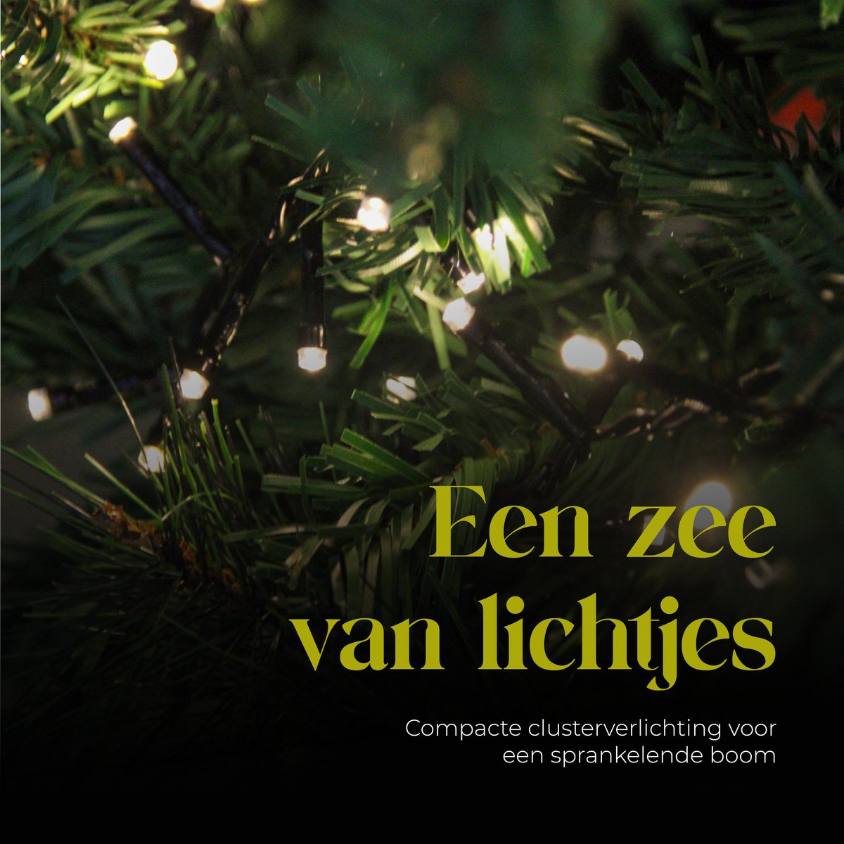 Giftmas Kerstboomverlichting - Kerstverlichting Buiten - 9M Clusterverlichting - 450 Warm Witte LED’s - Binnen en Buiten - Warme Sfeerverlichting – foto 4