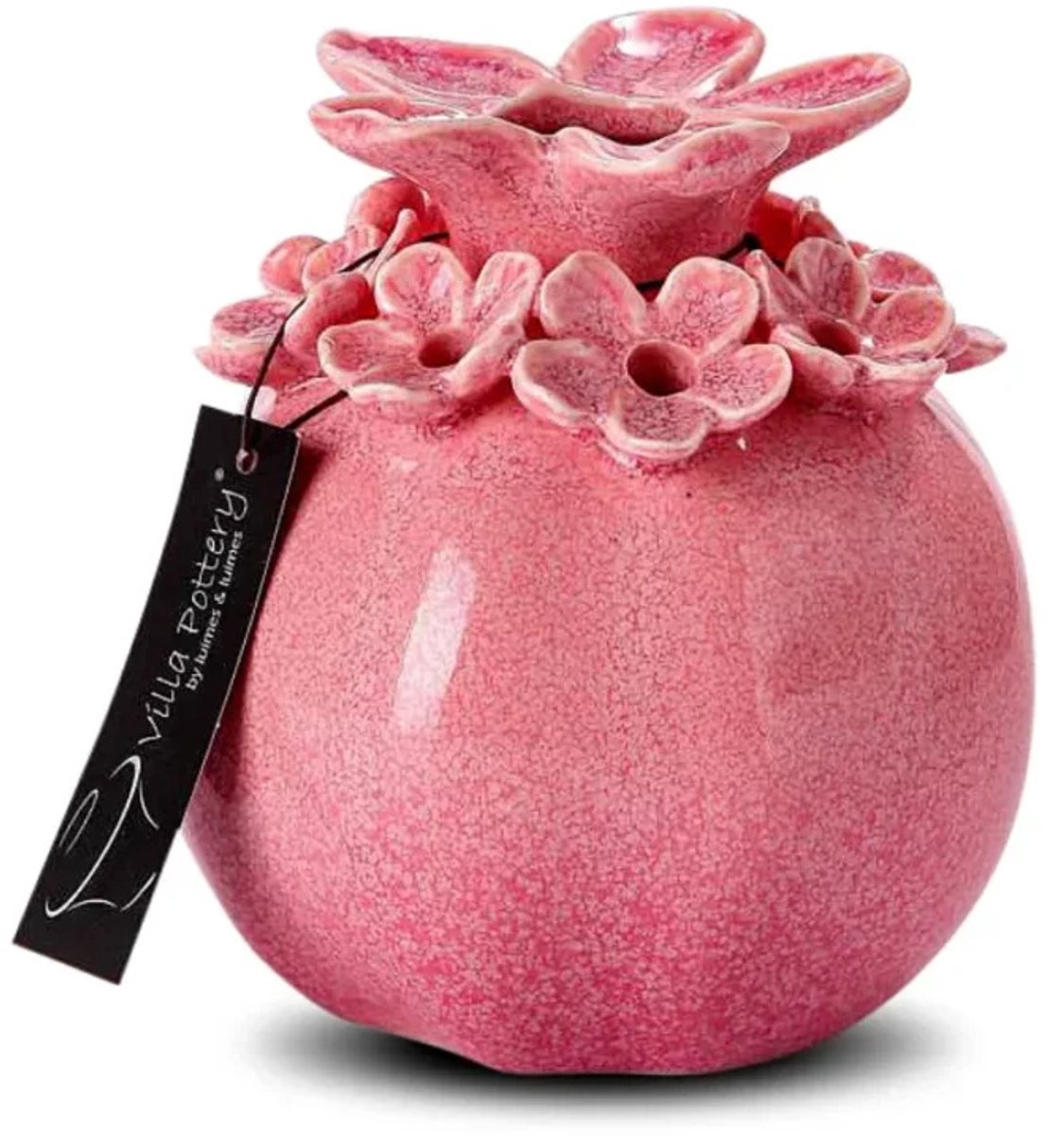 Villa Pottery Roze Reactieve bloemenvaas Patricia 19x19x20