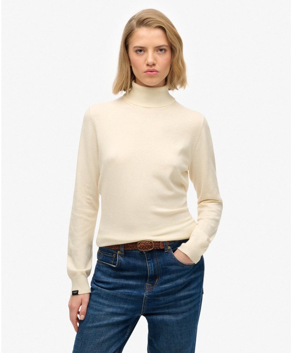 Superdry Klassieke coltrui Dames Sweaters Creme