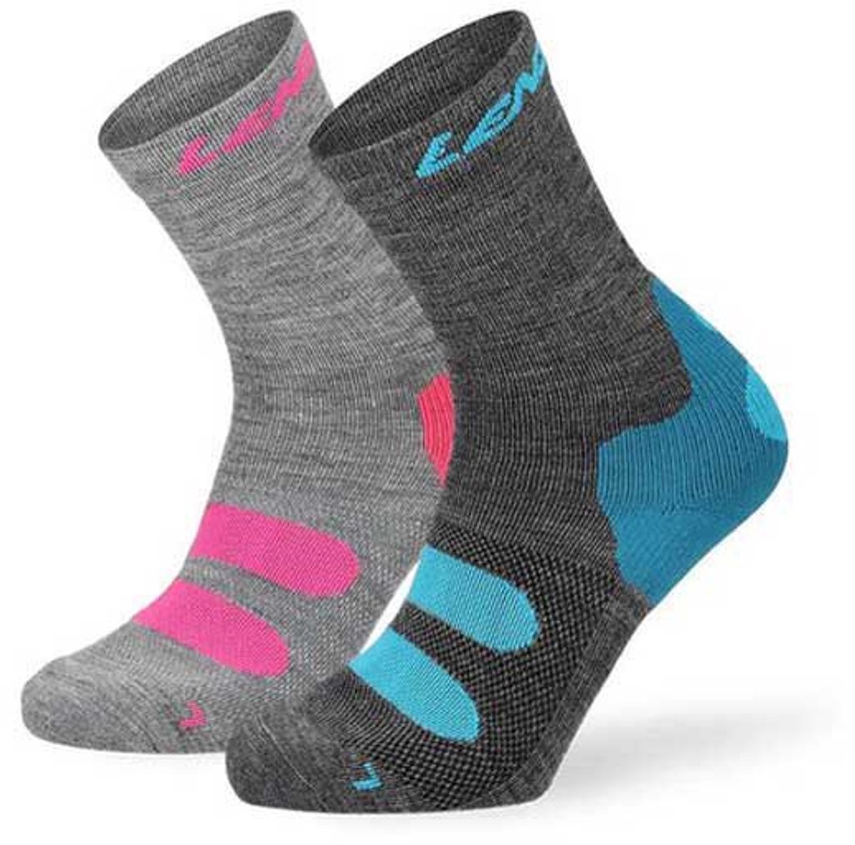 Lenz Outdoor 1.0 Half Lange Sokken 2 Paren Veelkleurig Zwart