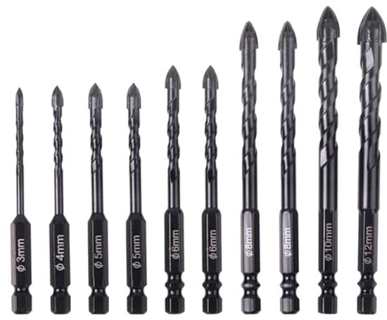 Types Boren Professionele hardmetalen boren set - 10 stuks voor diverse materialen ...