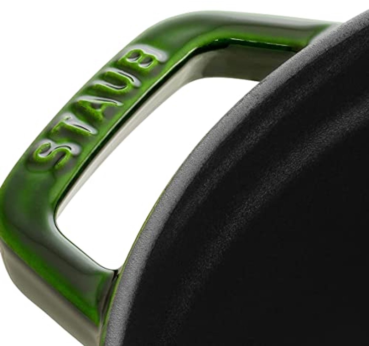 Gietijzeren braadpan cocotte rond 28 cm - 6.7 L - Kleur: basilicum/groen