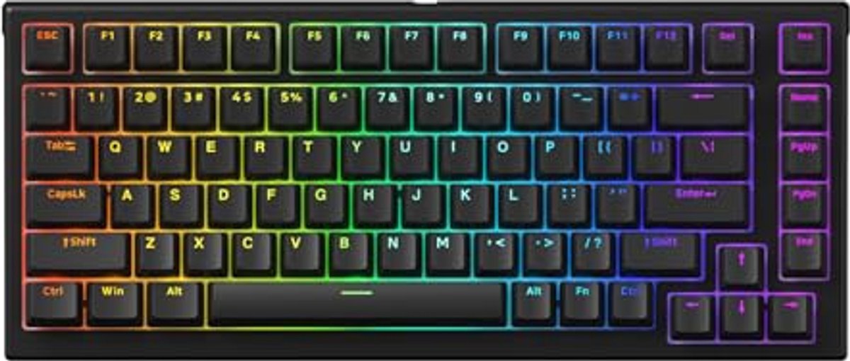 Image of 75% Bedraad Mechanisch Toetsenbord met Magnetische Schakelaars - Gaming Toetsenbord voor Snelle Reacties