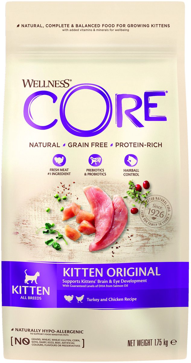 Wellness Core Grain Free Kitten - Kalkoen & Kip - Kattenvoer - 1.75 kg
