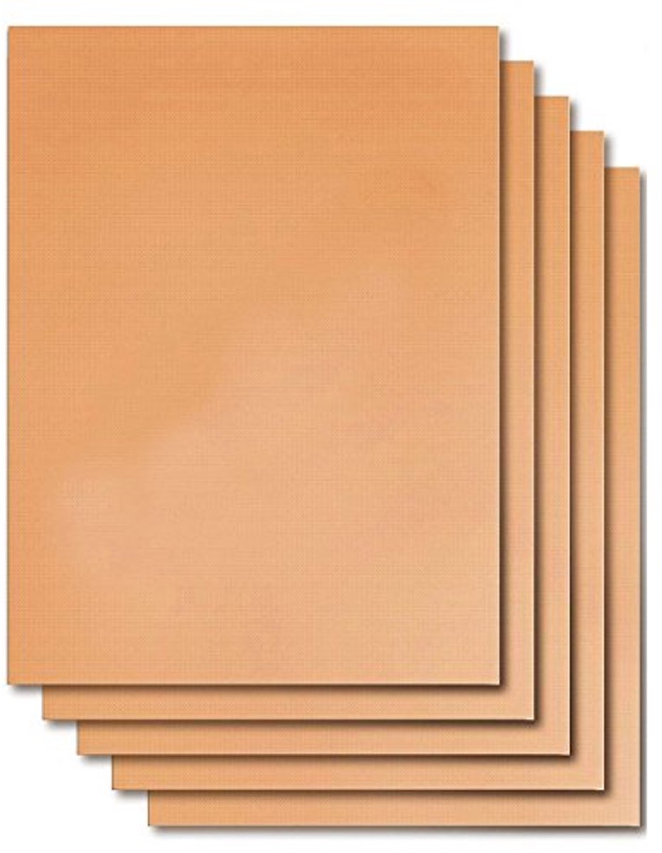 BBQ Grillmatten Set van 5 - Herbruikbare Antiaanbak Koken Matten voor Grillen, 40 x 33CM