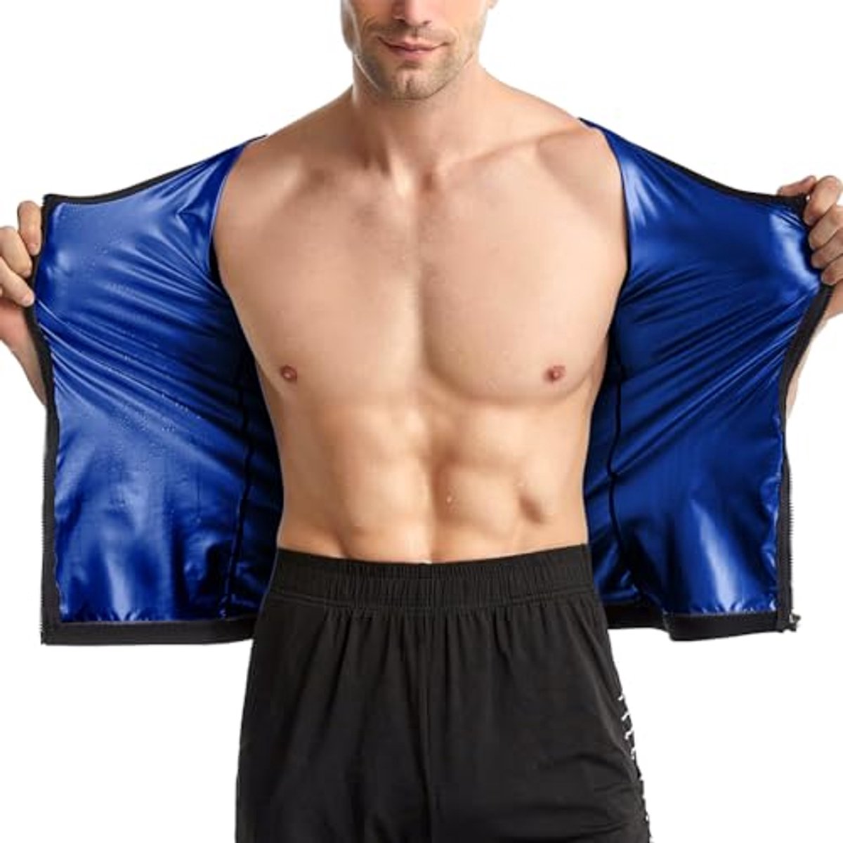 Sauna T-shirt voor Mannen, Zweet Fitness Pak voor Gewichtsverlies, Body Shaper en Trimmer Corset