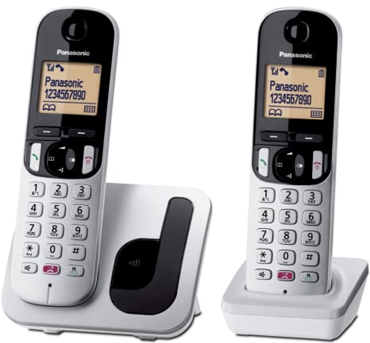 Digitale draadloze telefoon met 2 handsets, beller-identificatie, blokkering en handsfree functie