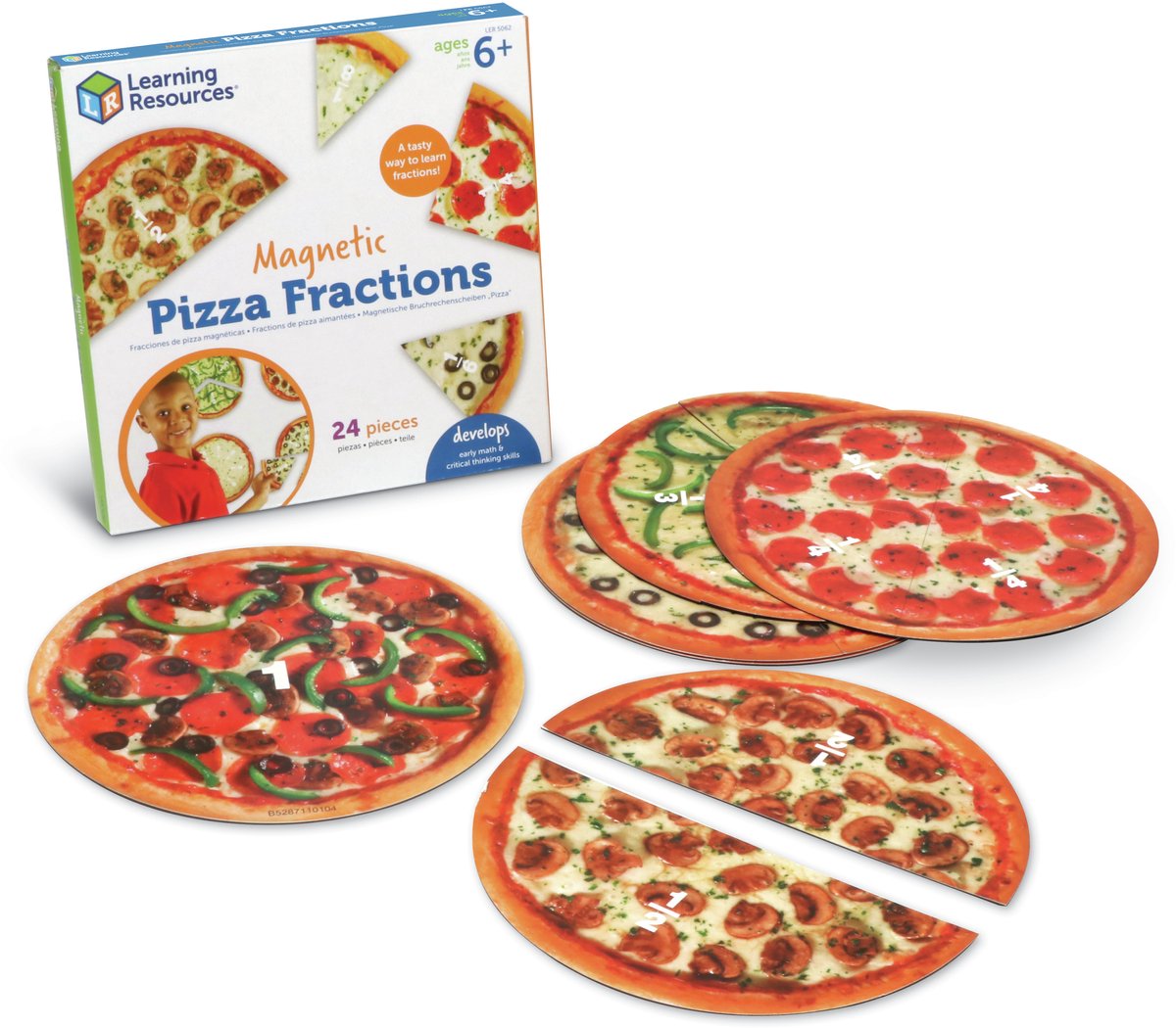 Learning Resources magnetic pizza fractions - 6+