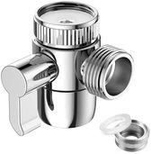 TMZELOA 3-weg omschakelventiel 1/2 inch van massief messing met chroom TMZELOA 3-weg omschakelventiel 1/2 inch van massief messing met chroom
